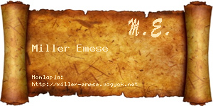Miller Emese névjegykártya